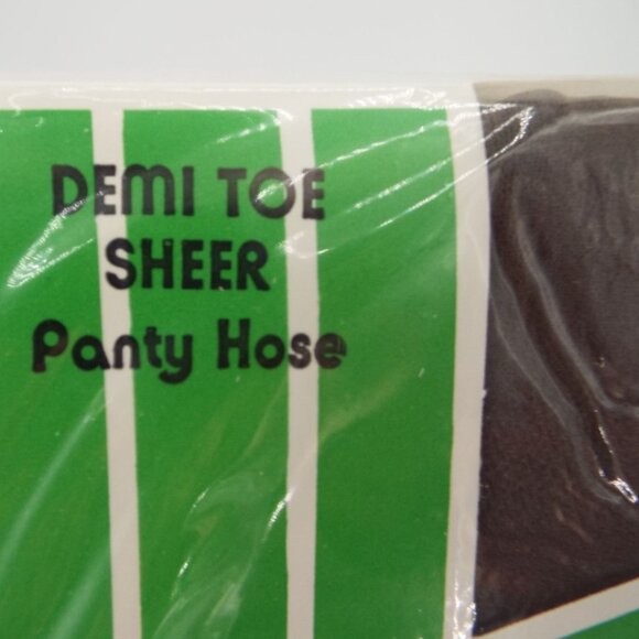 Vintage Hudson's Dark Taupe Demi Toe Sheer Pantyhose Lot of 4 Size B - Picture 4 of 5